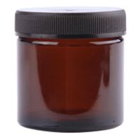 Helios Holland Zalfpot/cremepot incl deksel amber bruin glas 60ml