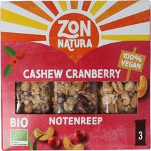 Foto van Zonnatura Notenreep cashew cranberry bio
