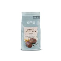 Vivani Chocolade wafelrolletjes melk bio