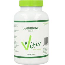 Foto van Vitiv L-arginine 500 mg
