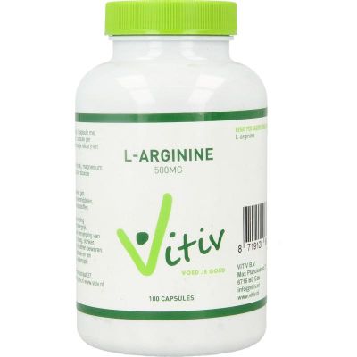 Foto van Vitiv L-arginine 500 mg
