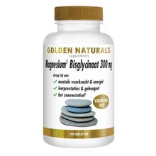 Foto van Golden Naturals Magnesium bisglycinaat 300mg