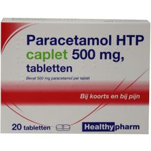 Foto van Healthypharm Paracetamol caplet 500