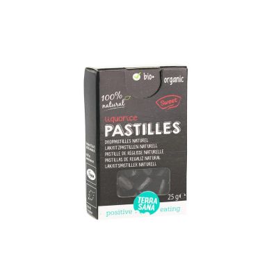 Terrasana Droppastilles naturel 25 gram 16 stuks - Snoep en chocola