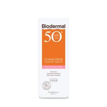 Foto van Biodermal Zonnecreme gezicht SPF50+ gevoelige huid