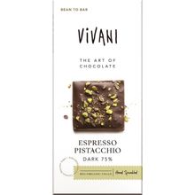 Foto van Vivani Espresso pistacchio dark 75% bio
