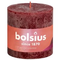 Bolsius Rustiek stompkaars shine 100/100 velvet red