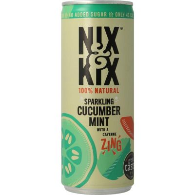 Nix & Kix Cucumber mint blikje Nix & Kix Cucumber mint blikje 250 Milliliter - Dranken