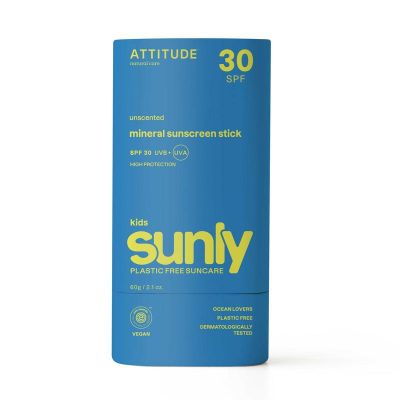 Attitude Sunly zonnebrandstick kids SPF30 Attitude Sunly zonnebrandstick kids SPF30 60 gram - In de zon