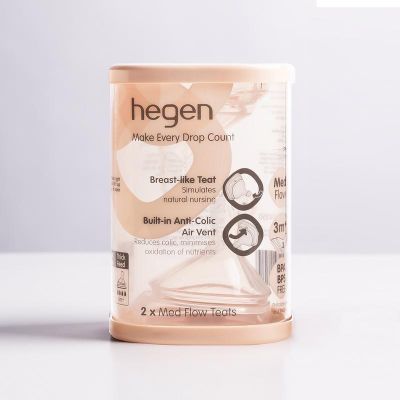 Hegen Flessenspeen medium flow 2 stuks - Babyflessen en benodigdheden