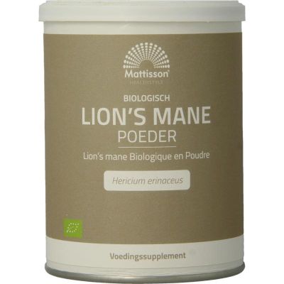 Mattisson Lion's mane poeder biologisch 100 gram - Overig reform/levensmiddelen