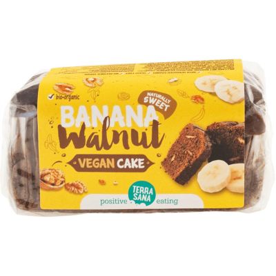 Terrasana Vegan cake banaan & walnoot bio