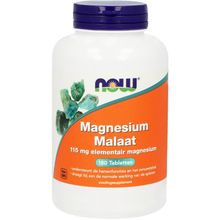 Foto van NOW Magnesium malaat 115 mg