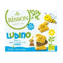 Foto van Bisson Ludino koekjes met melkchocolade 4 zakjes