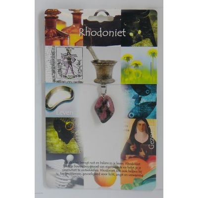 Hanger gezondheidssteen rhodoniet 1 stuks - 
