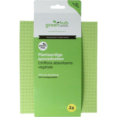 Greenhub Sponsdoeken plantaardig 3 stuks - Overig huishoudelijk