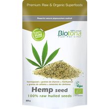 Foto van Biotona Hemp raw hulled seeds bio