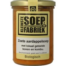 Foto van Kleinstesoepfabr Zoete aardappelsoep met lokale bonen en kombu