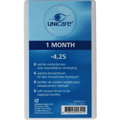 Unicare Maandlenzen -4.25 Unicare Maandlenzen -4.25 6 stuks - Bij lezen en schrijven