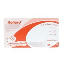 Foto van Romed Latex handschoen niet steriel poedervrij L