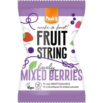 Peak`s Fruitsnoep string mixed berries glutenvrij