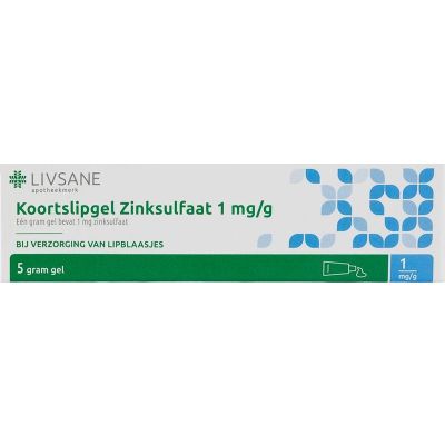 Livsane Koortslipgel zinksulfaat 1 mg/g