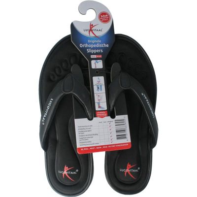 Foto van Lucovitaal slipper zwart 39-40