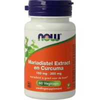 NOW Silymarine extract 150 mg en curcuma 350 mg