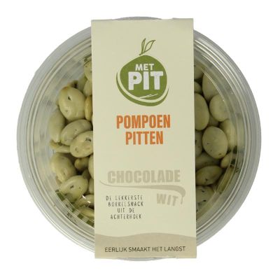 Met Pit Pompoenpitten witte chocolade 150 gram - Zoutjes/chips