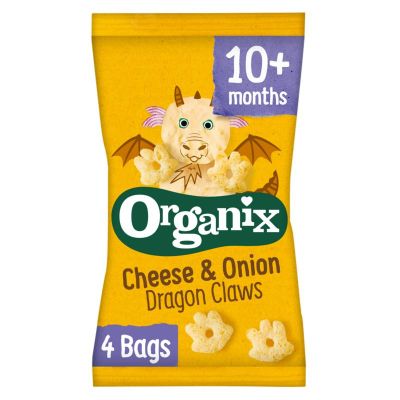 Organix Goodies Cheese & onion dragon claws 10+ maand 15 gram bio