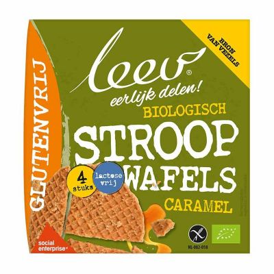 Leev Bio stroopwafels caramel glutenvrij