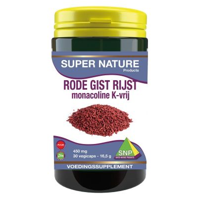 SNP Rode gist rijst monacoline K vrij 30 capsules - Rode gist rijst