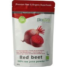 Foto van Biotona Red beet raw powder bio