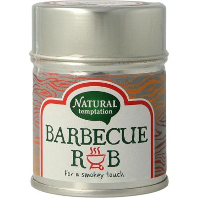 Nat Temptation Barbecue rub blikje bio 40 gram - Kruiden