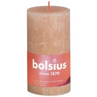 Bolsius Rustiek stompkaars shine 130/68 misty pink