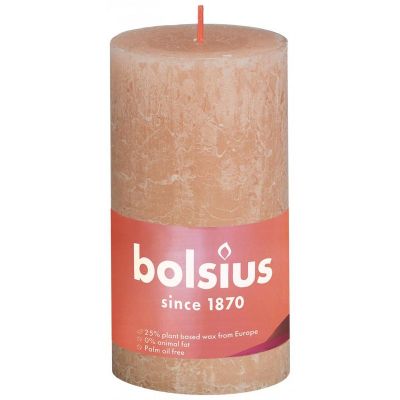 Bolsius Rustiek stompkaars shine 130/68 misty pink