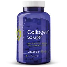 Foto van Vitakruid Collageen solugel tabletten met vitamine C en D