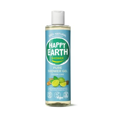 Foto van Happy Earth Pure showergel cedar lime