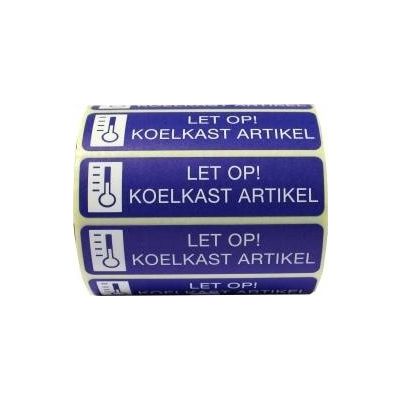 Sticker let op koelkast artikel 500 stuks - 