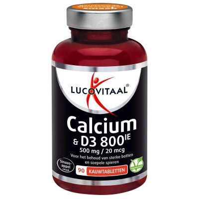 Lucovitaal Calcium 500mg + D3 20mcg Lucovitaal Calcium 500mg + D3 20mcg 90 kauwtabletten - Overige vitaminen/mineralen