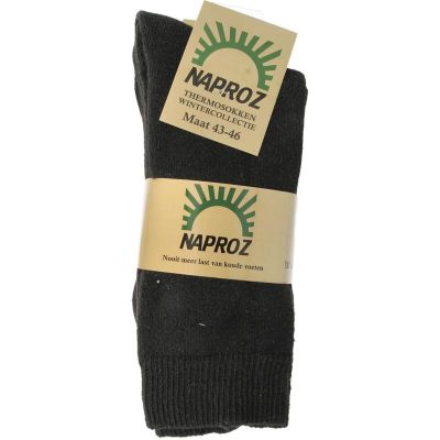 Naproz Thermo sokken zwart maat 43-46