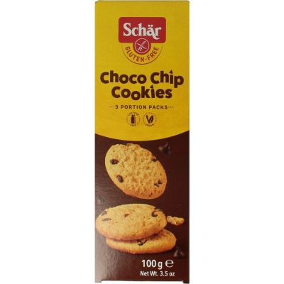 Dr Schar Choco chip cookies 100 gram - Koek
