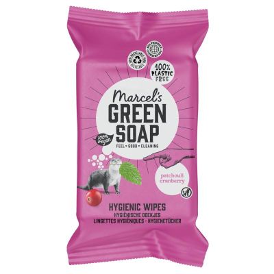 Marcel's GR Soap Cleansing whipes patchouli & cranberry bio 60 stuks - Overig huishoudelijk