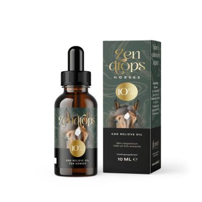 Zendrops CBD relieve oil horses 10% 10 Milliliter - Kruiden en Fytotherapie
