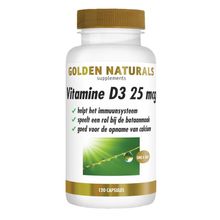Foto van Golden Naturals Vitamine D3 25 mcg