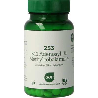 AOV 253 B12 Adenosyl & methylcobalamine 60 zuigtabletten - Vitamine enkel