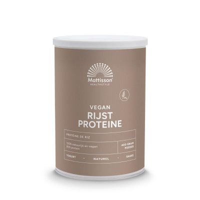 Mattisson Rijst proteine poeder Mattisson Rijst proteine poeder 400 gram - Overige vitaminen/mineralen