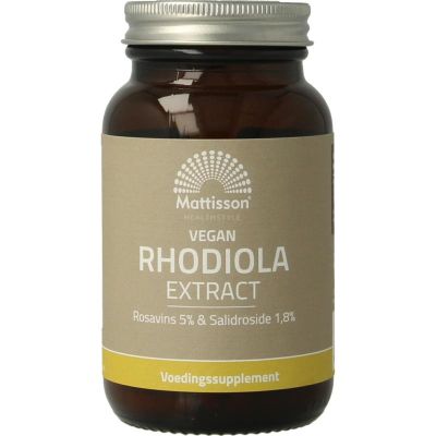 Mattisson Rhodiola extract 5% 60 Vegetarische capsules - Fytotherapie