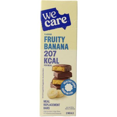 Wecare Bars fruity banana 116 gram - Gezonde tussendoortjes