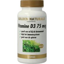 Foto van Golden Naturals Vitamine D3 75 mcg